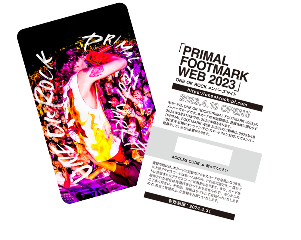 ONE OK ROCK PRIMAL FOOTMARK 2023 - 邦楽